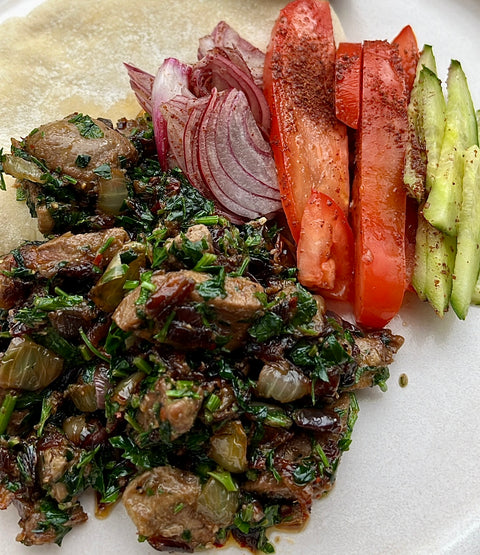 Liver with Caramelised Onions and Parsley