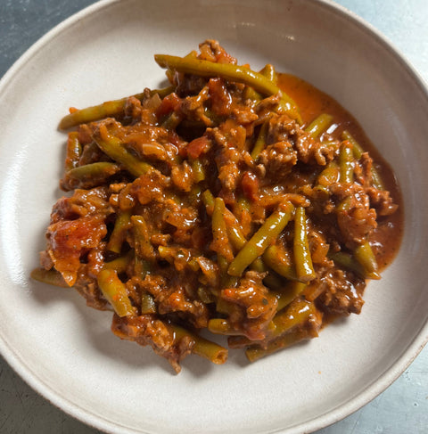 Taze Fasulye - Stewed Green Beans with Minced Beef